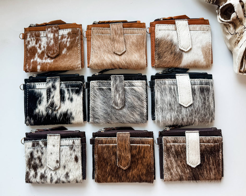 Cowhide Wristlet Wallet