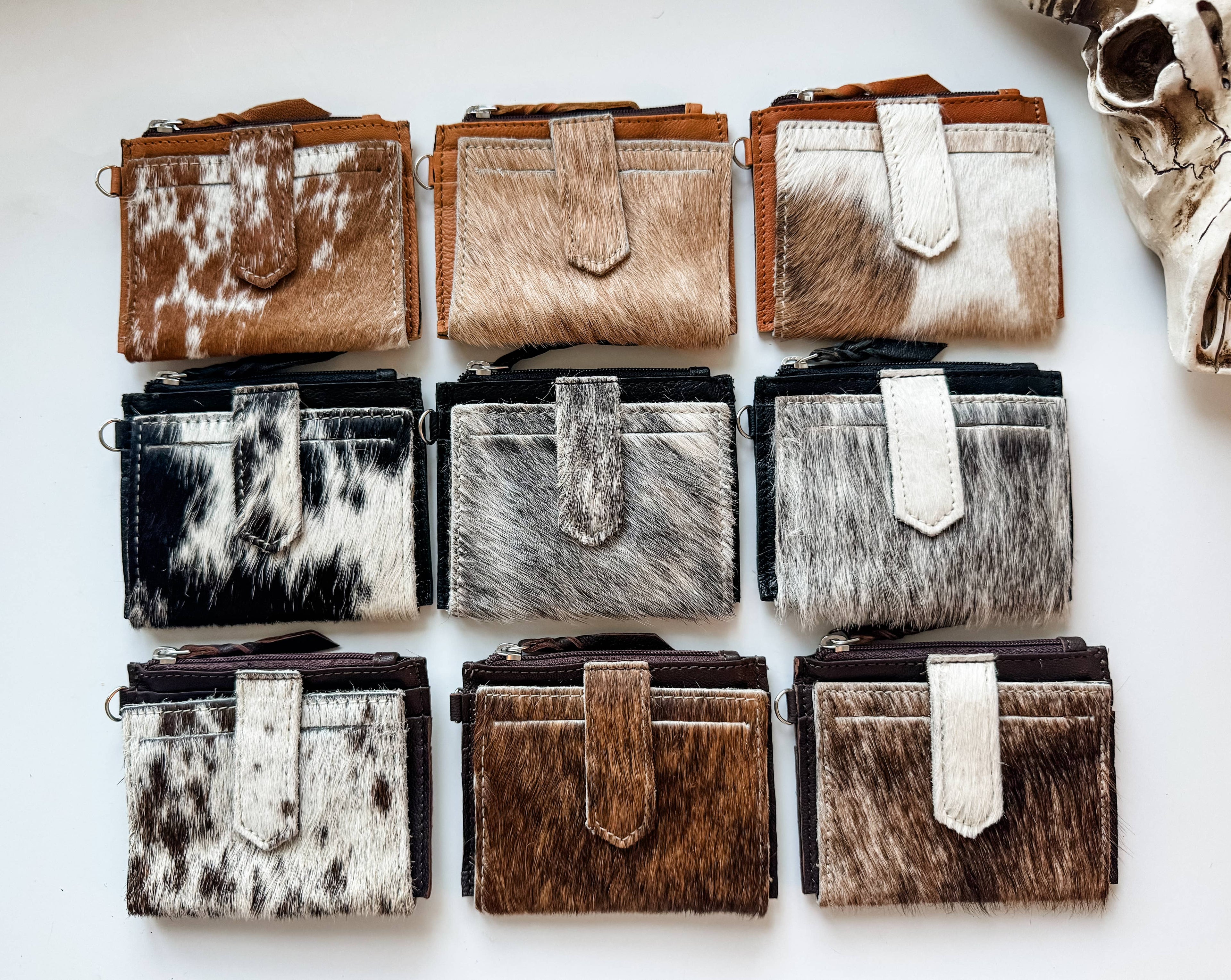 Cowhide Wristlet Wallet
