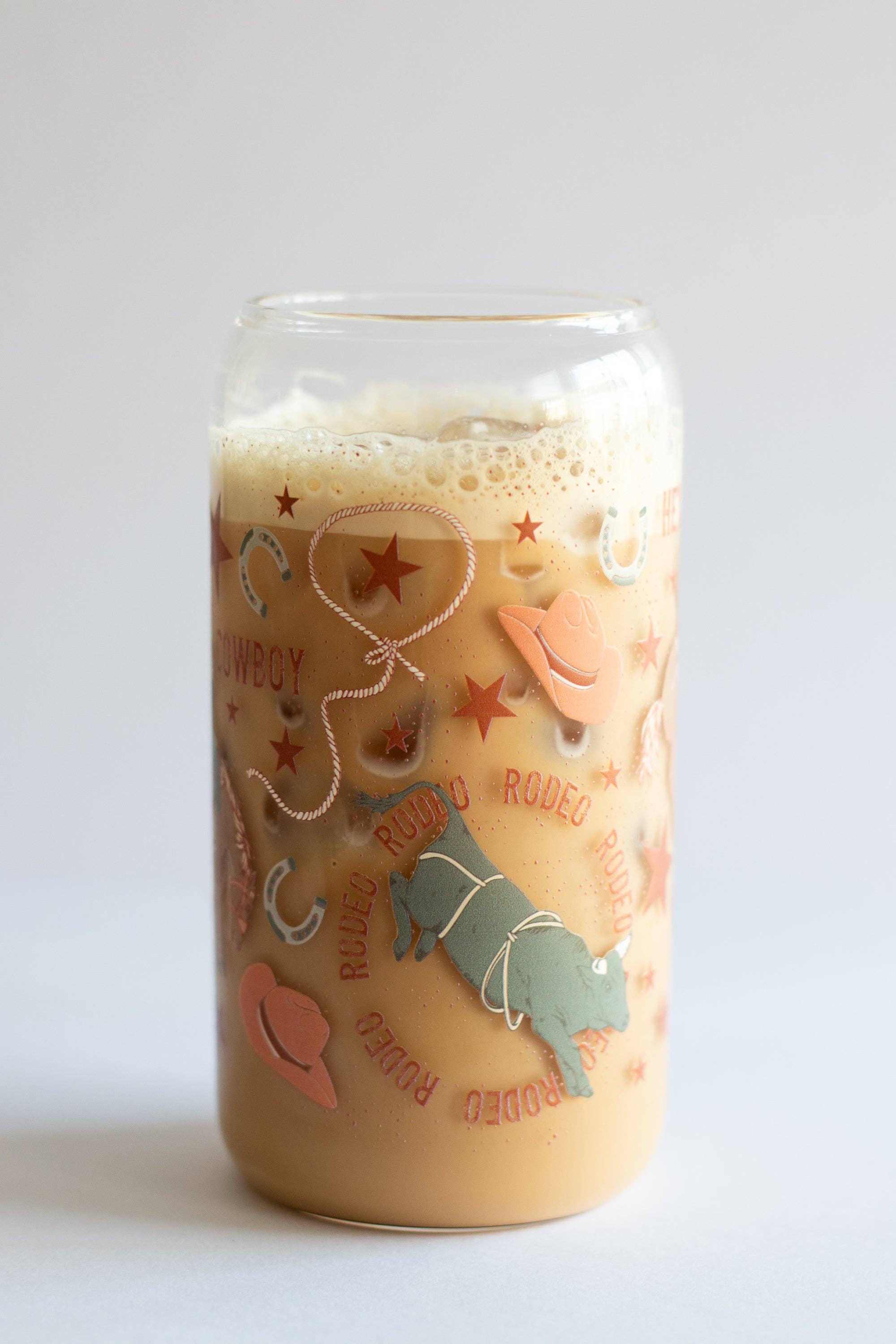 Let's Rodeo Western Can Glass