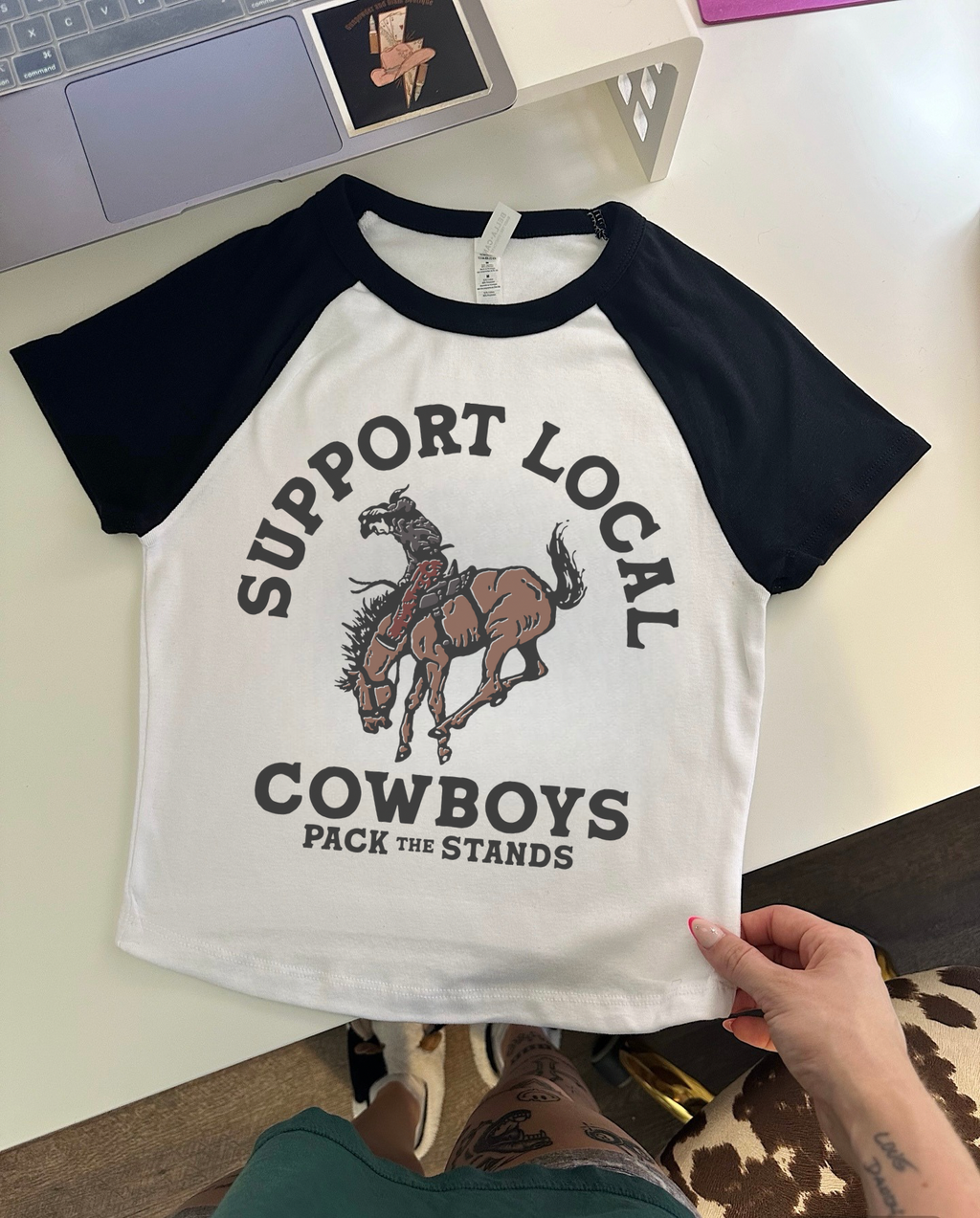Support Local Cowboys Baby Tee