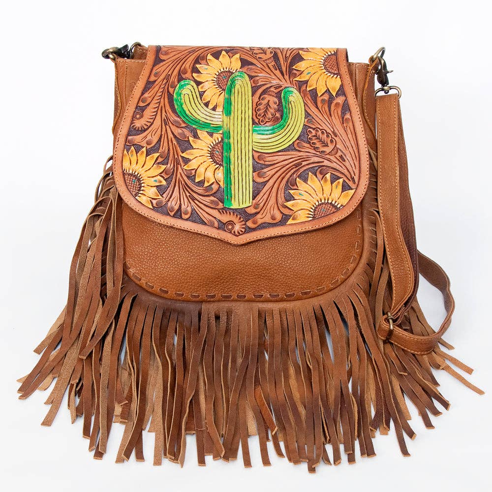 Genuine Western Leather Messenger Bag
