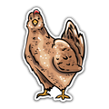 Buff Orpington Nature Homesteading Sticker