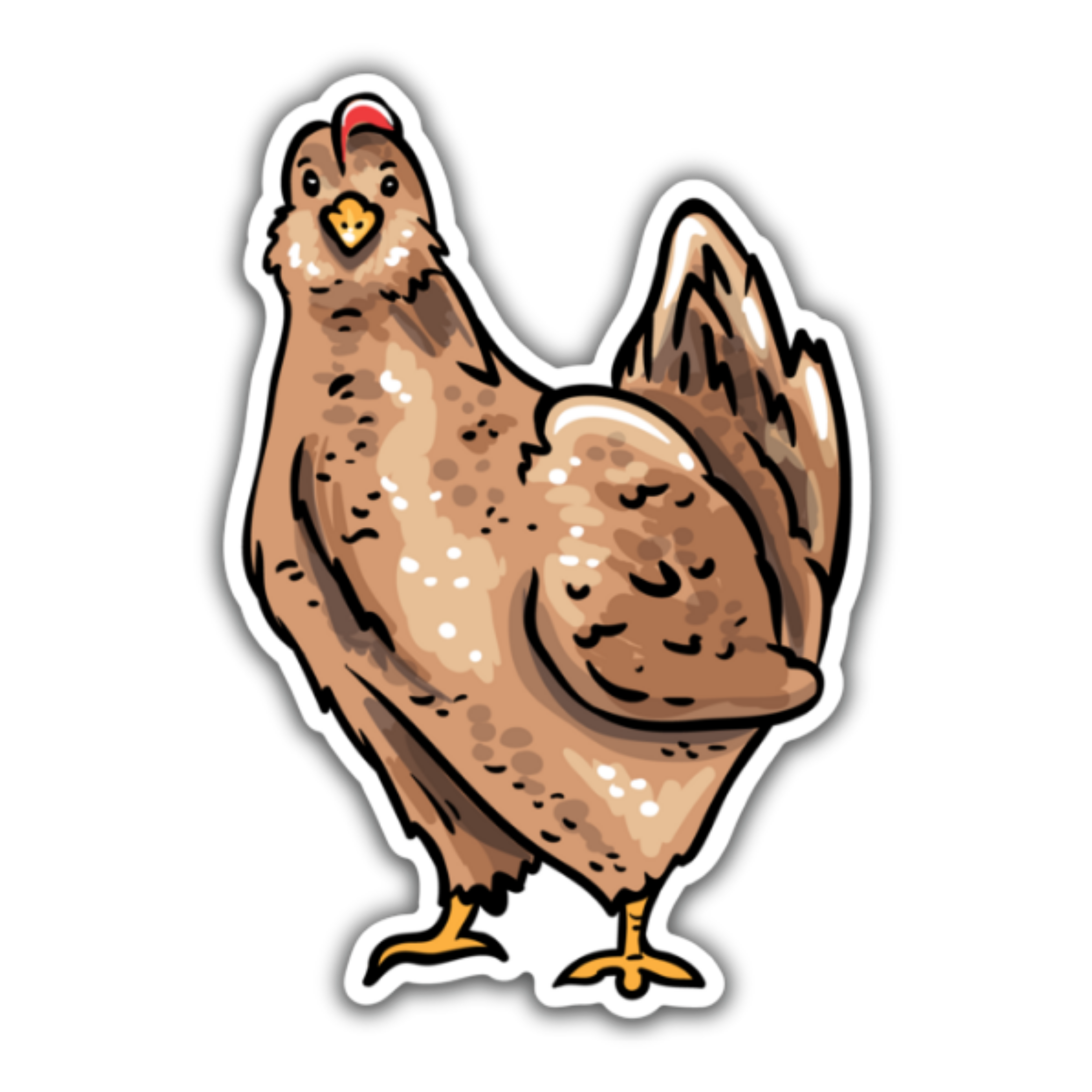 Buff Orpington Nature Homesteading Sticker