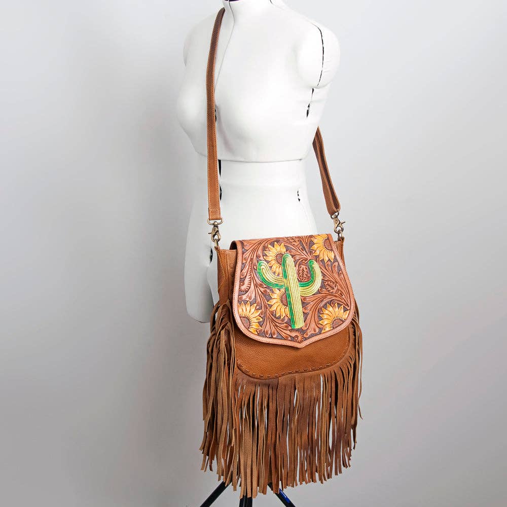 Genuine Western Leather Messenger Bag