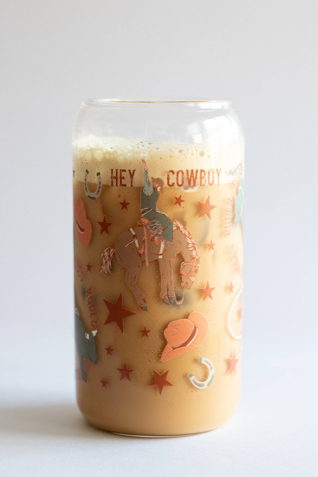 Let's Rodeo Western Can Glass