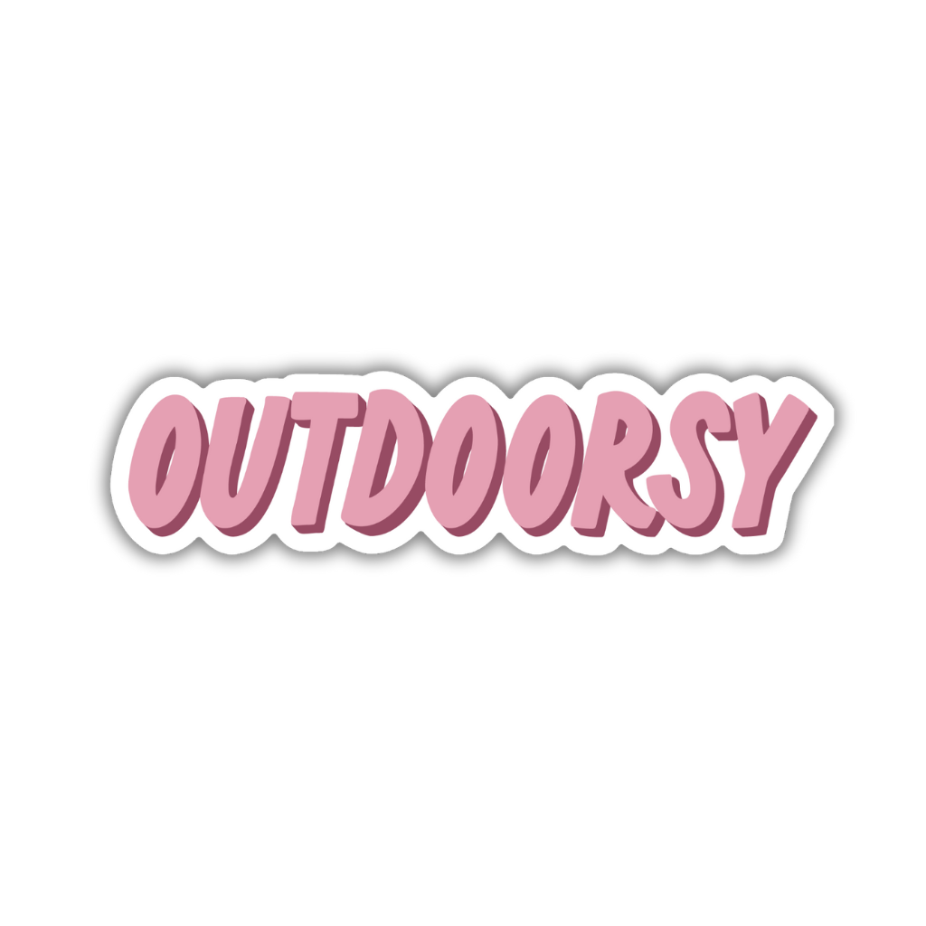 Outdoorsy - Pink Sticker