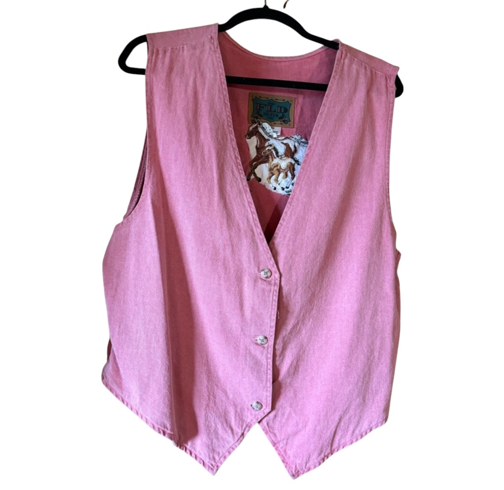 Horse Embroidered Vest