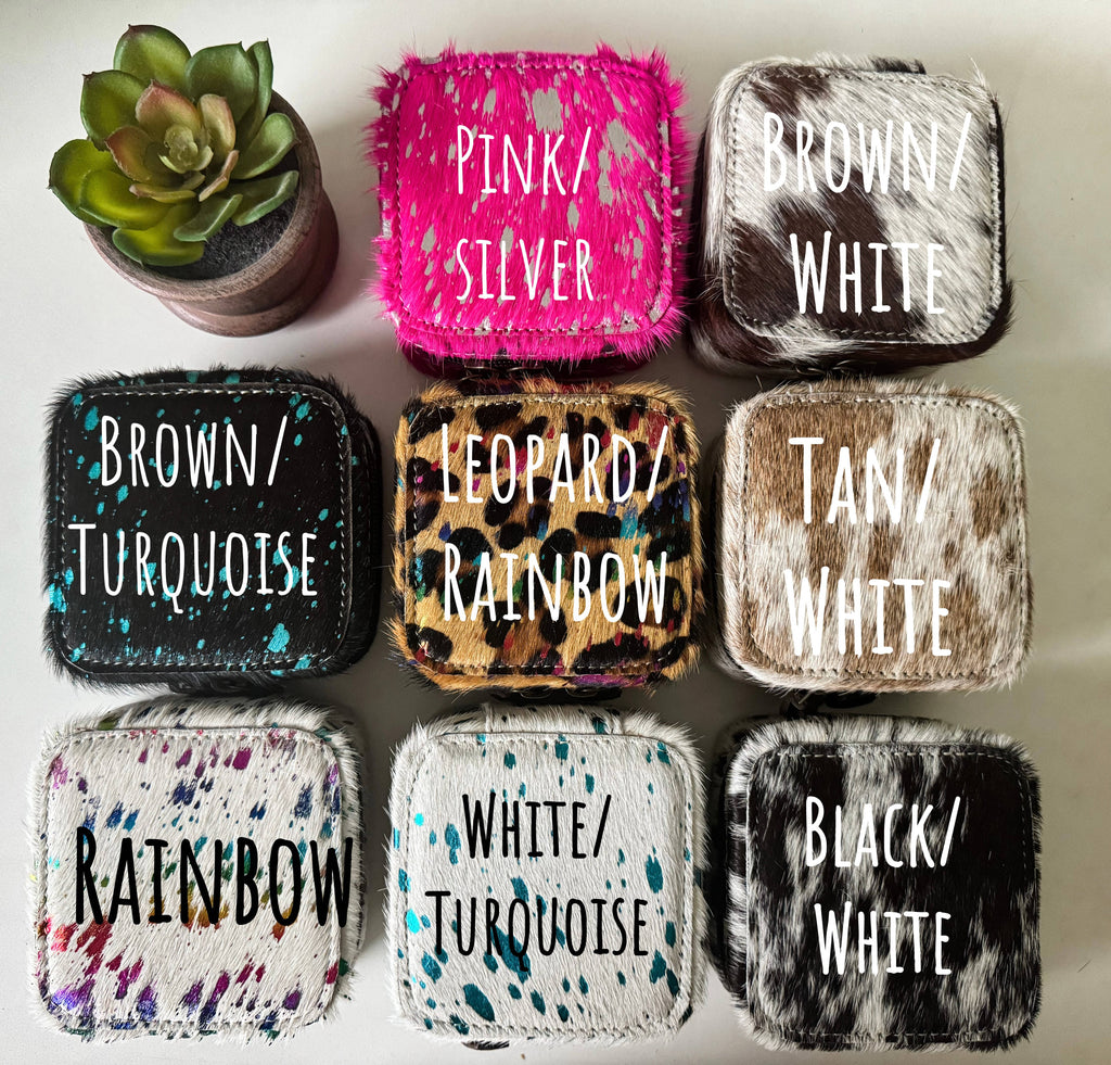 Mini Cowhide Jewelry Box
