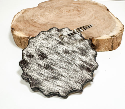 8 Ball Cowhide Keychain