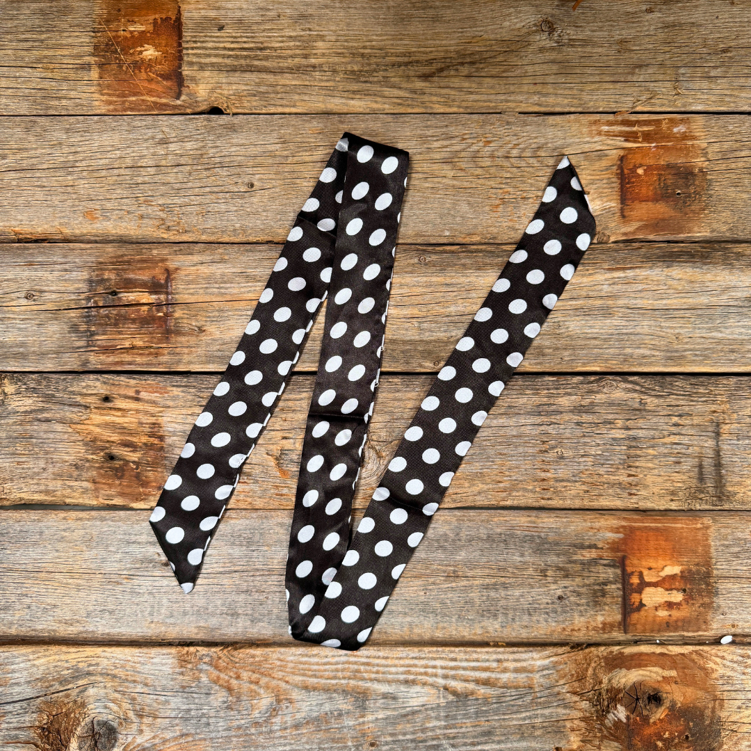 Black and White Western Twilly / Cowgirl Necktie