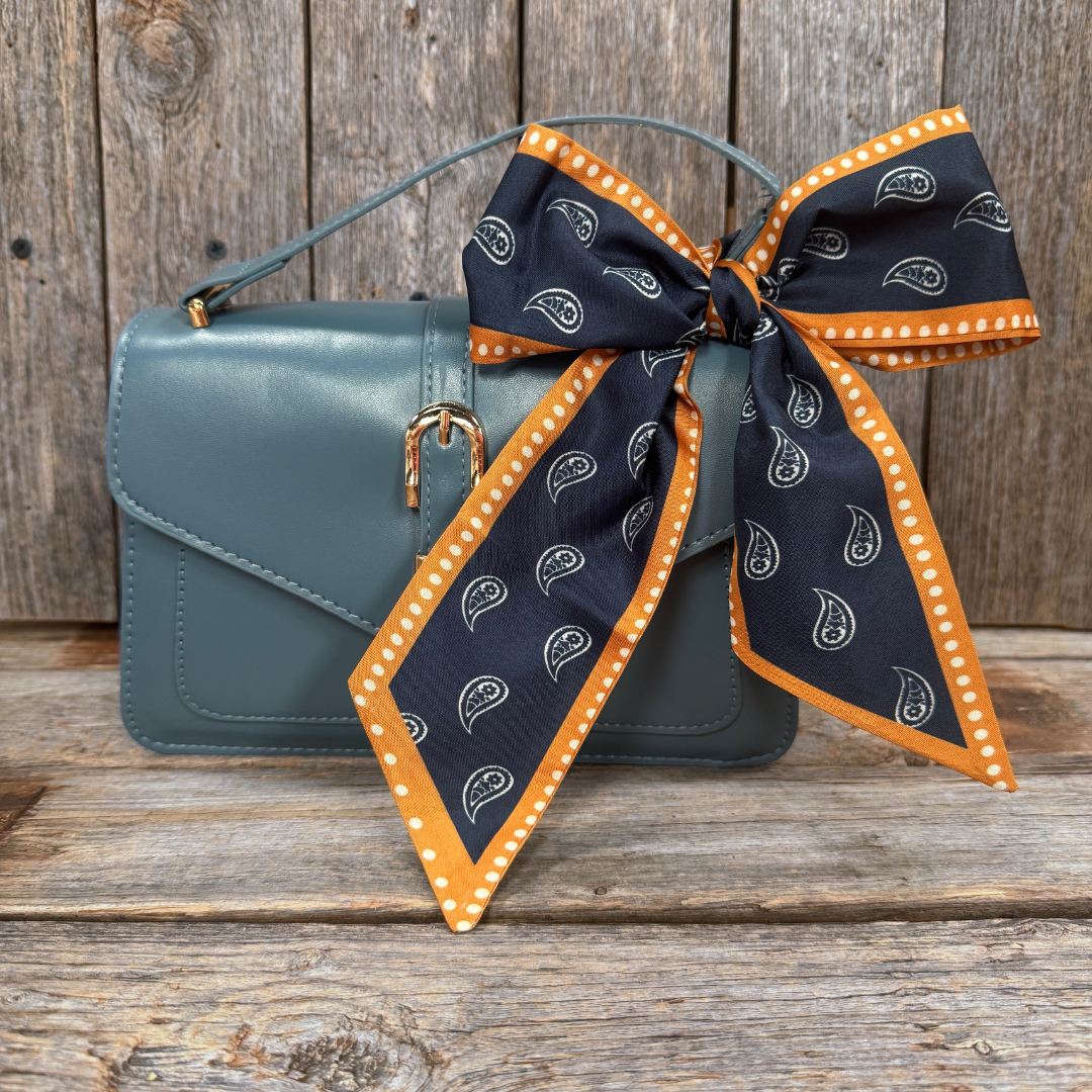 Navy and Rust Western Twilly / Cowgirl Necktie
