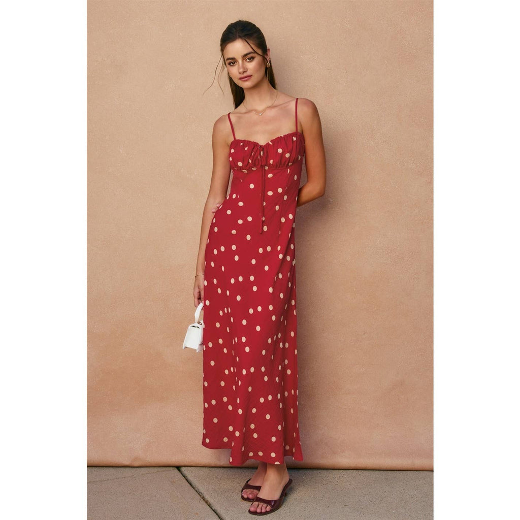 Show Out Front Tie Slit Maxi Dress