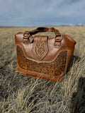 Tooling Studded Handbag