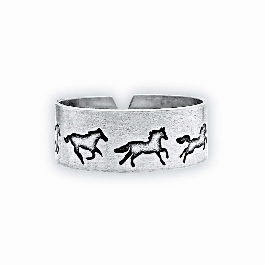 Wild Horses Adjustable Ring