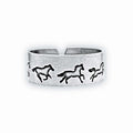 Wild Horses Adjustable Ring