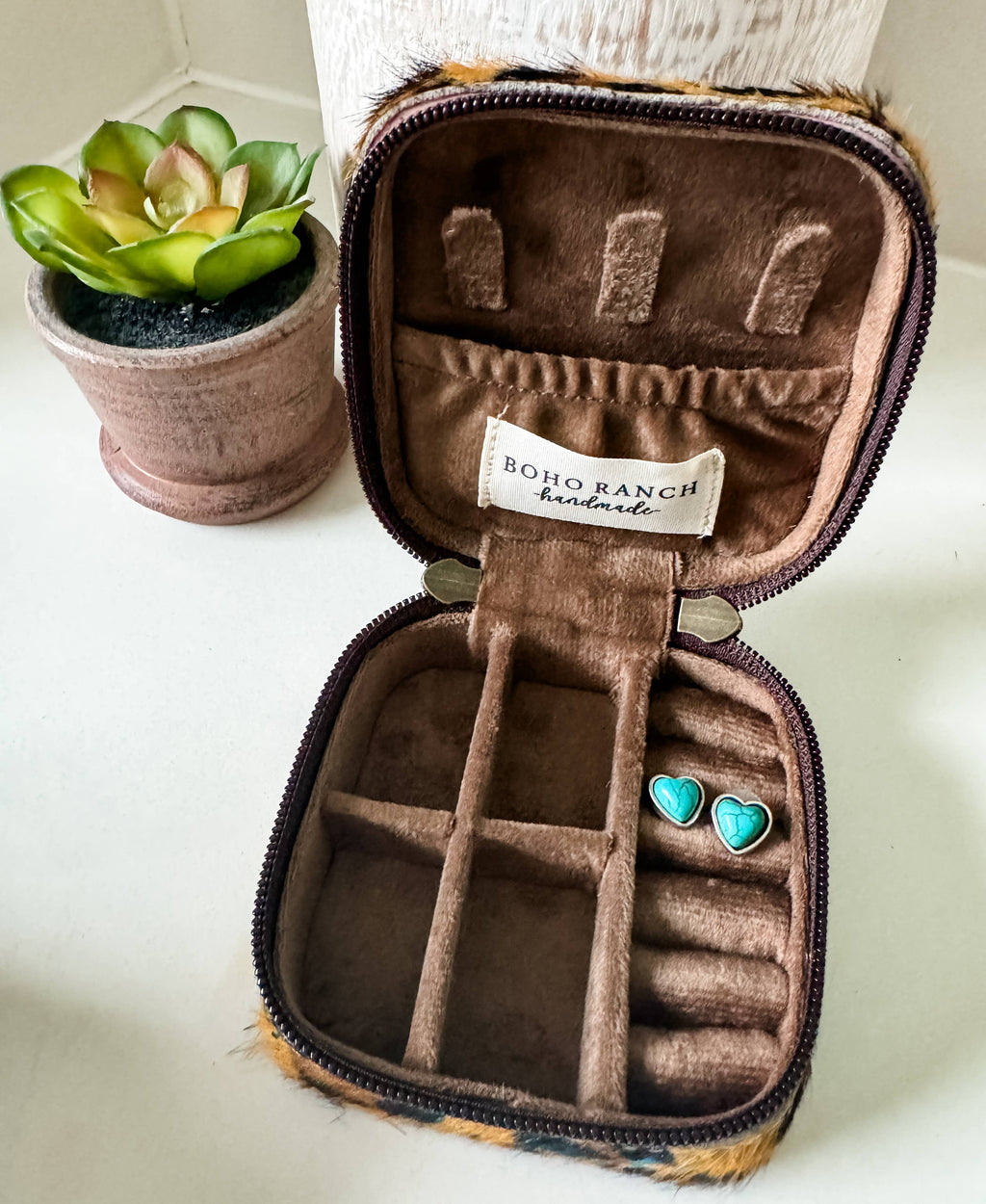 Mini Cowhide Jewelry Box