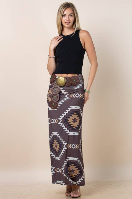 KAYCEE AZTEC SKIRT