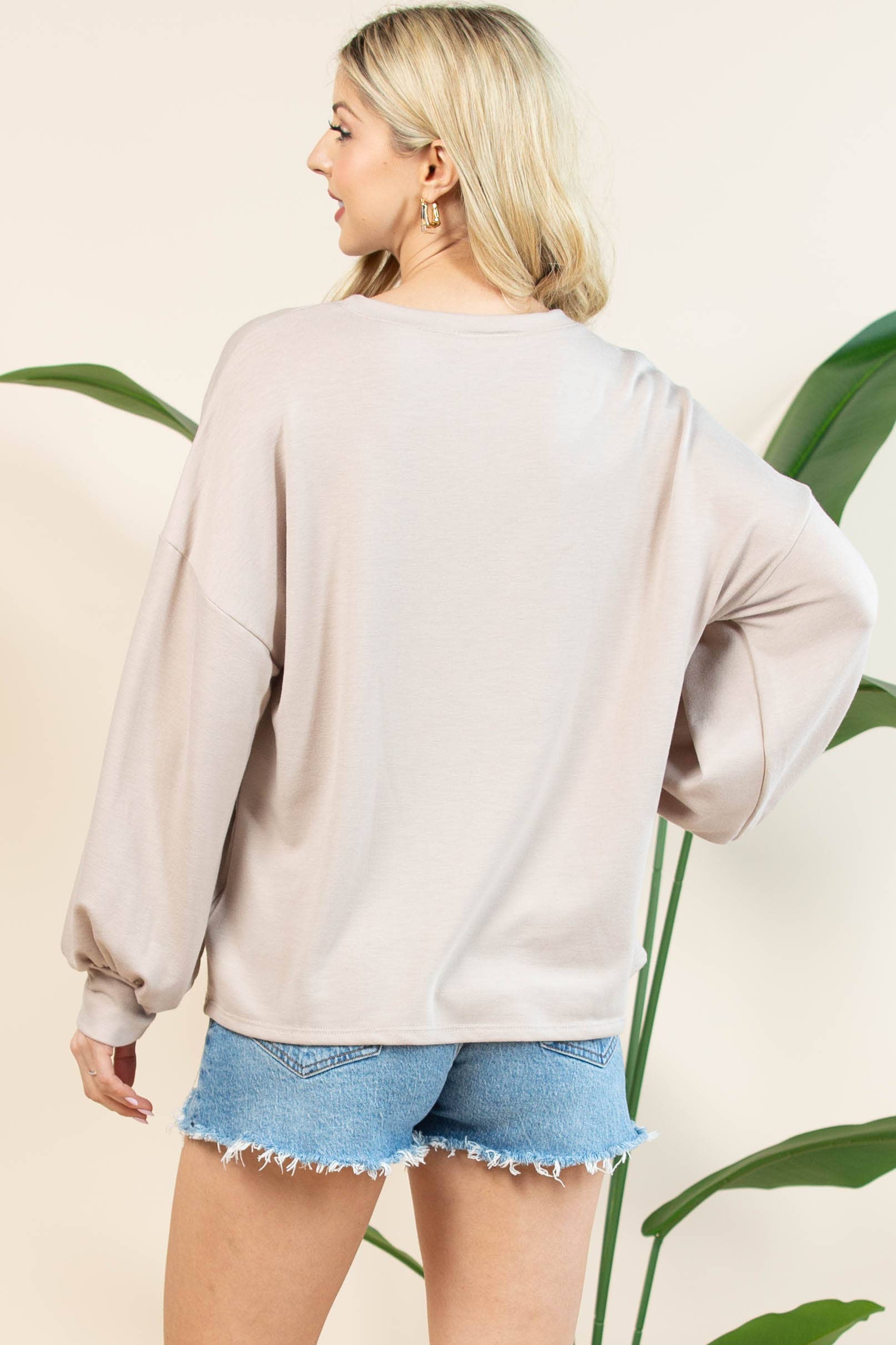 VANESSA WESTERN COWBOY GRAPHIC RELAXED Long Sleeve