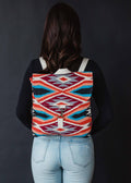 Red, Blue, Orange & Cream Aztec Backpack