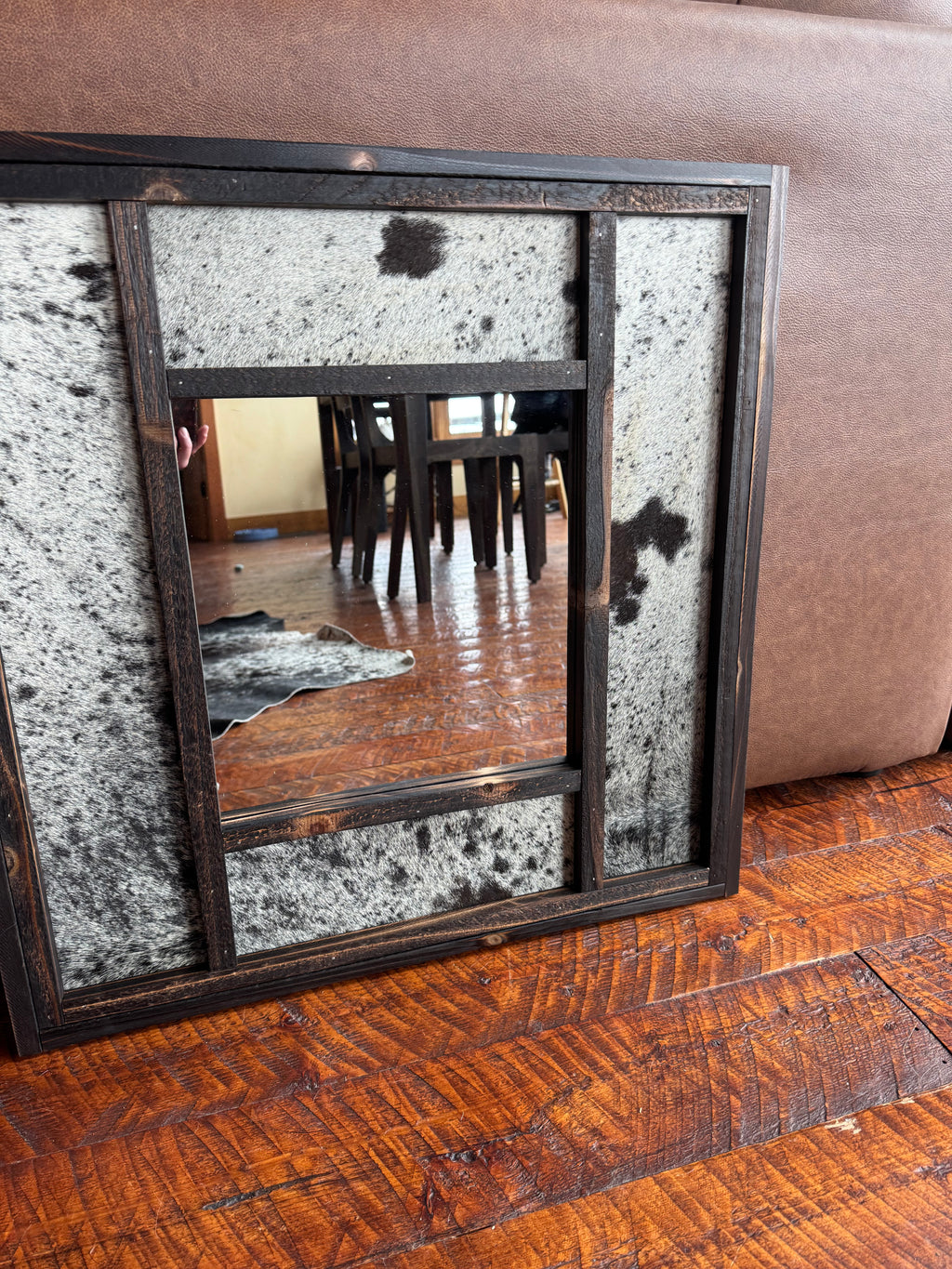 Cowhide Accent Mirrors