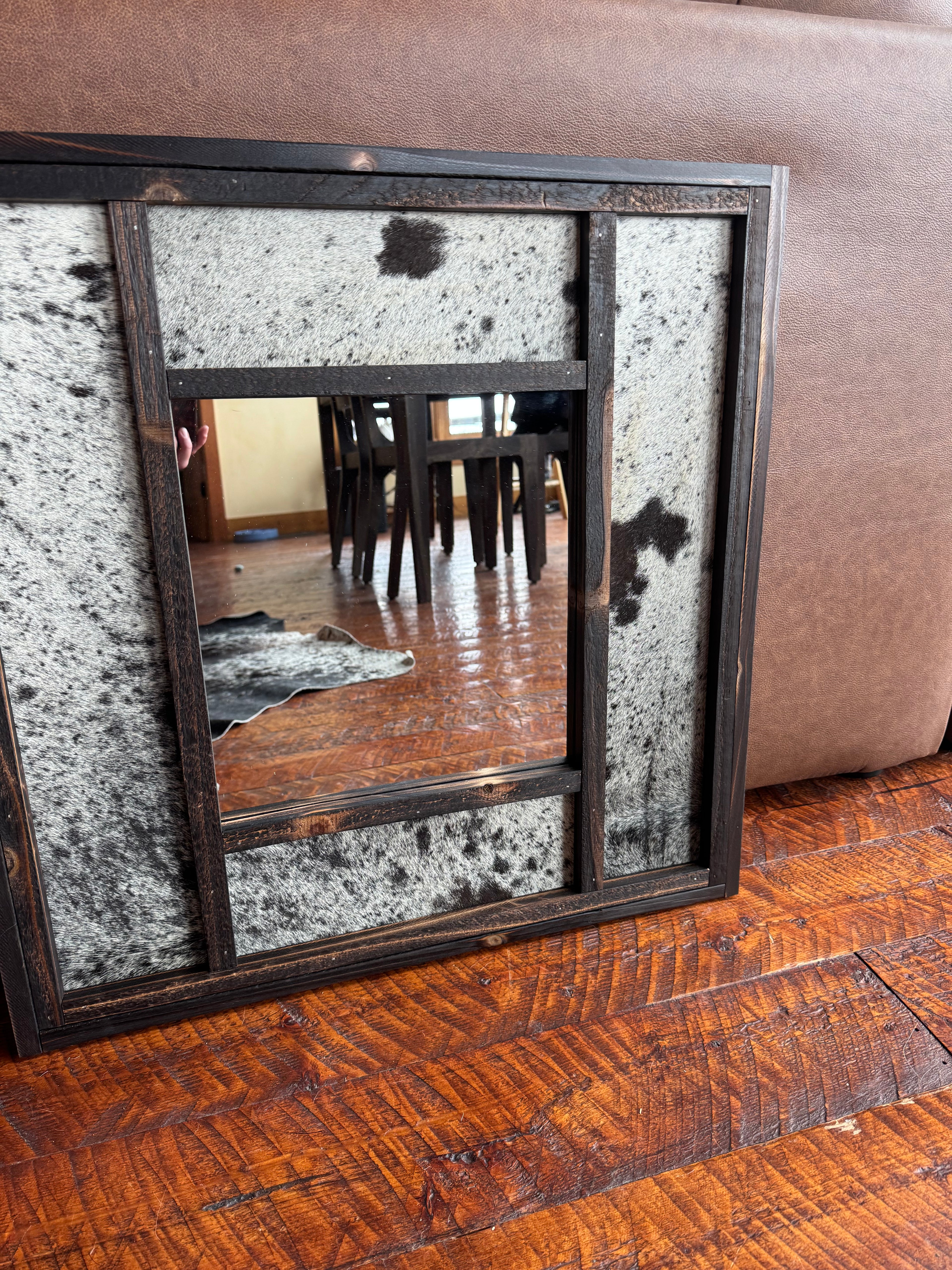 Cowhide Accent Mirrors