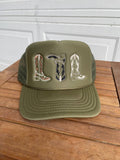 Meaghan 3 Boot Embroidered Trucker Hat