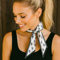 Black and White Western Twilly / Cowgirl Necktie