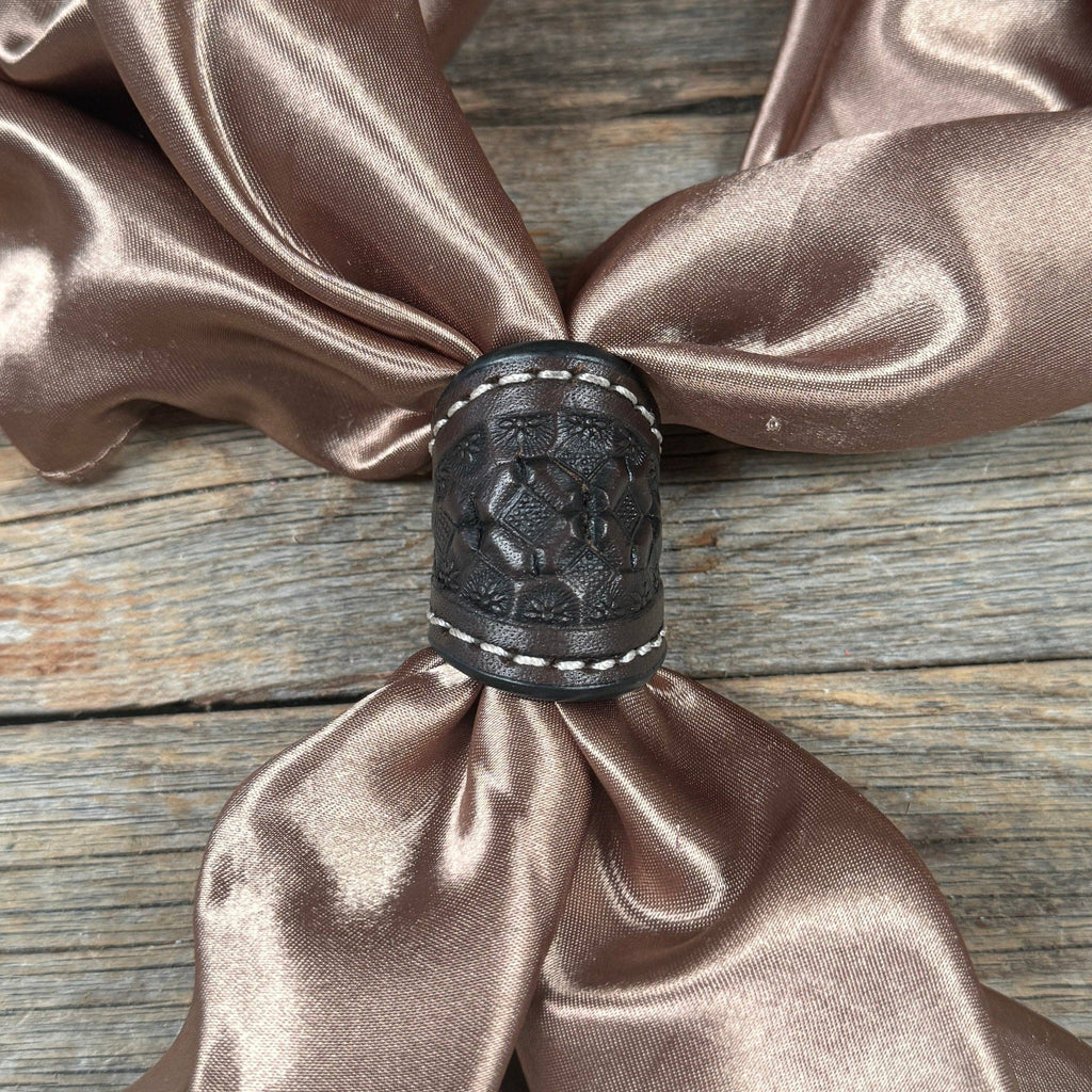 Tooled Leather Wild Rag Slides