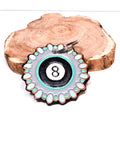 8 Ball Cowhide Keychain