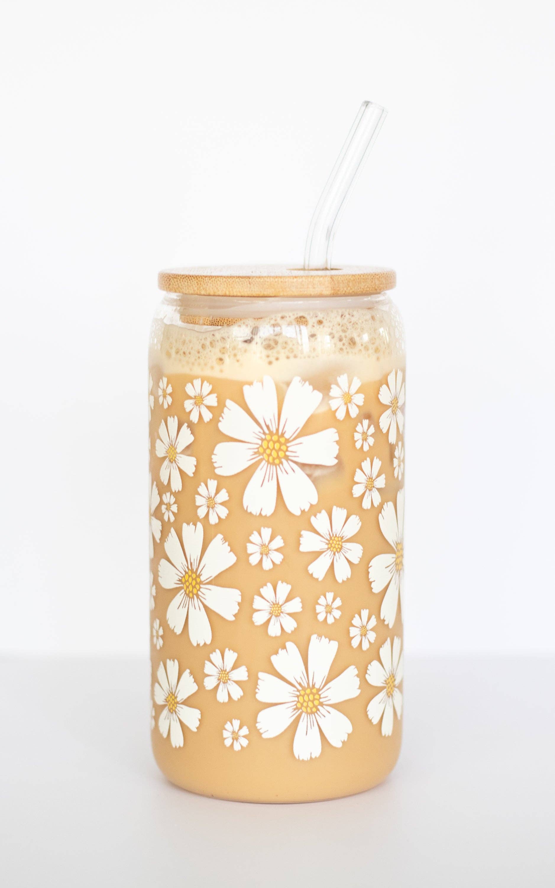 Spring Blossoms Can Glass