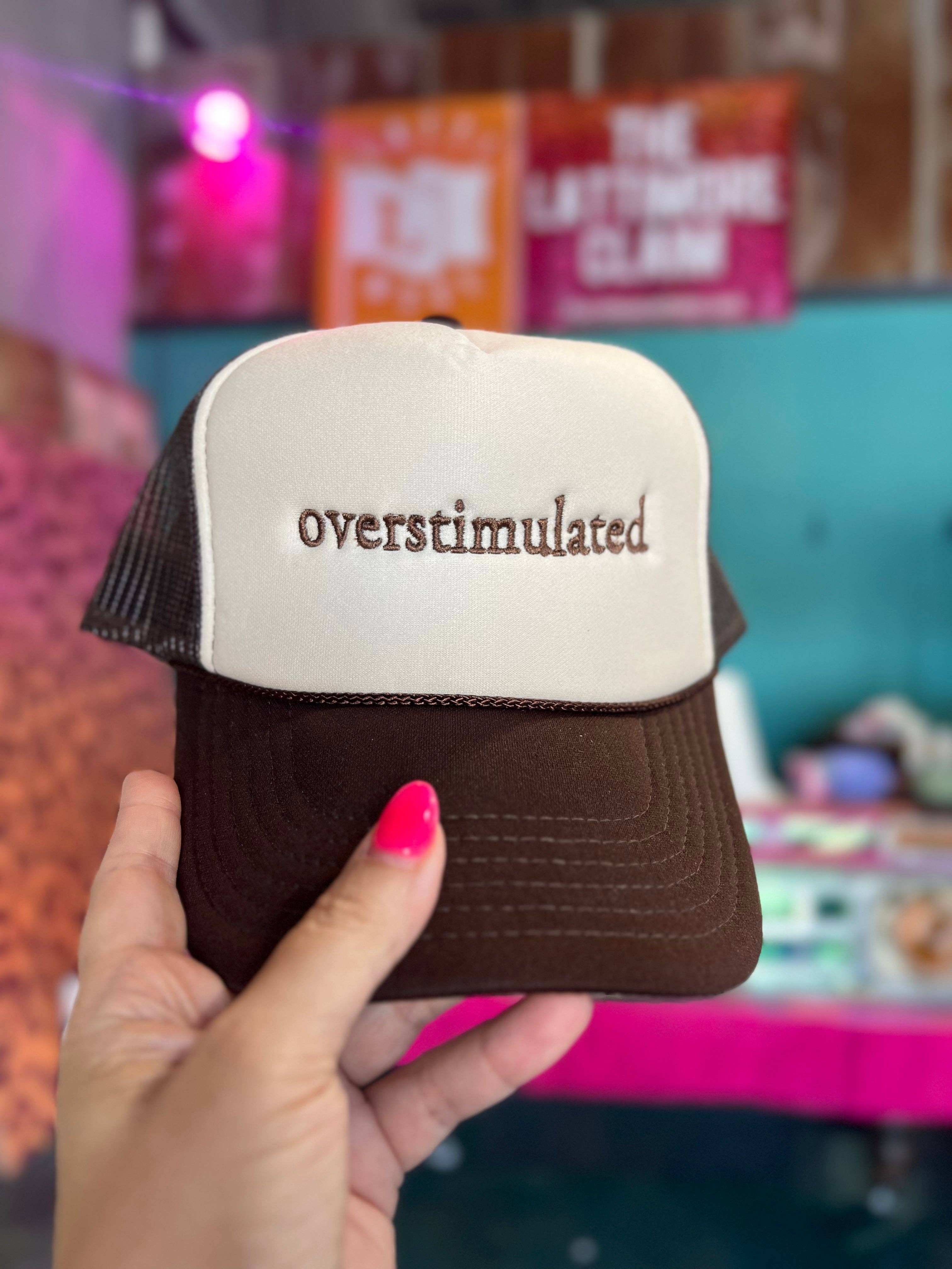 Overstimulated Embroidered Brown/Tan Foam Trucker