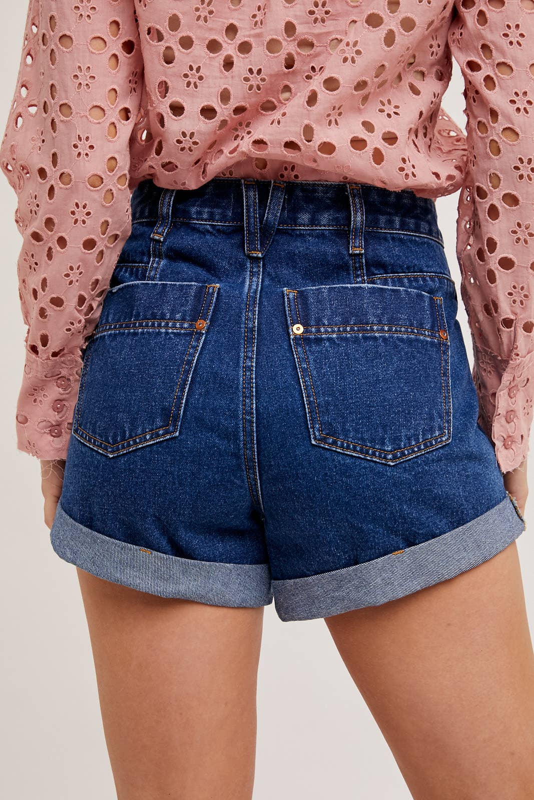 Western Pocket Denim Shorts