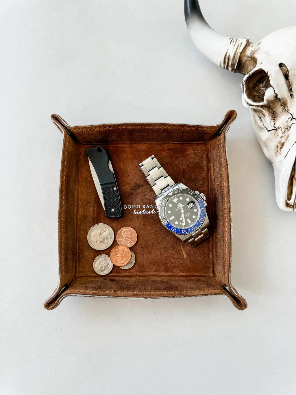Cowhide Leather Tray