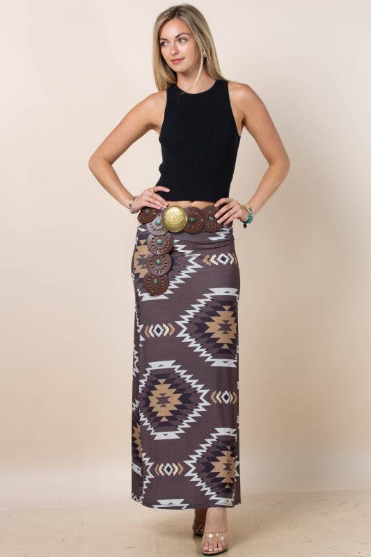 KAYCEE AZTEC SKIRT