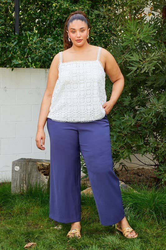 Plus Size Crochet Lace Cami
