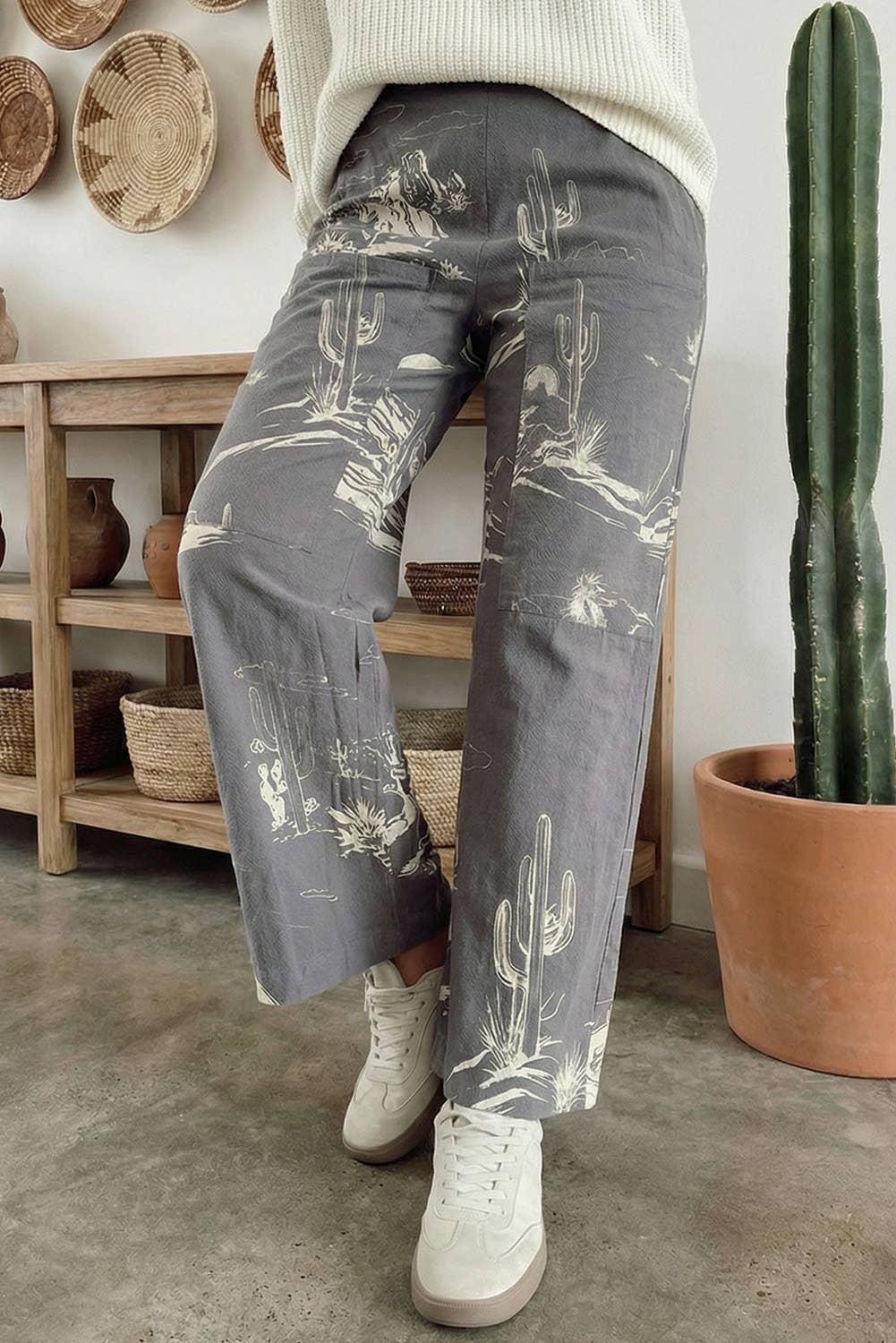 Western Printed Shift Jeans
