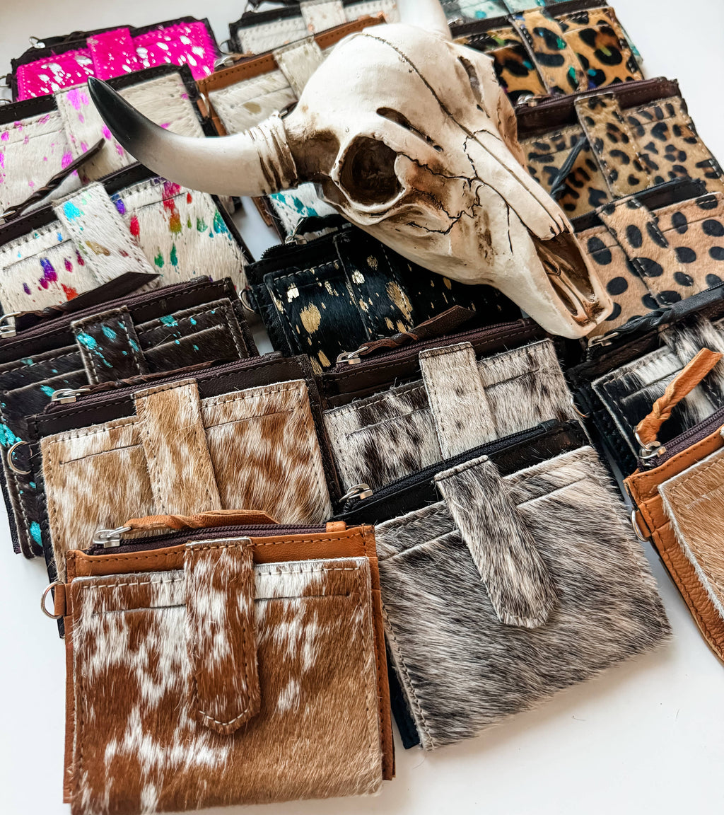 Cowhide Wristlet Wallet