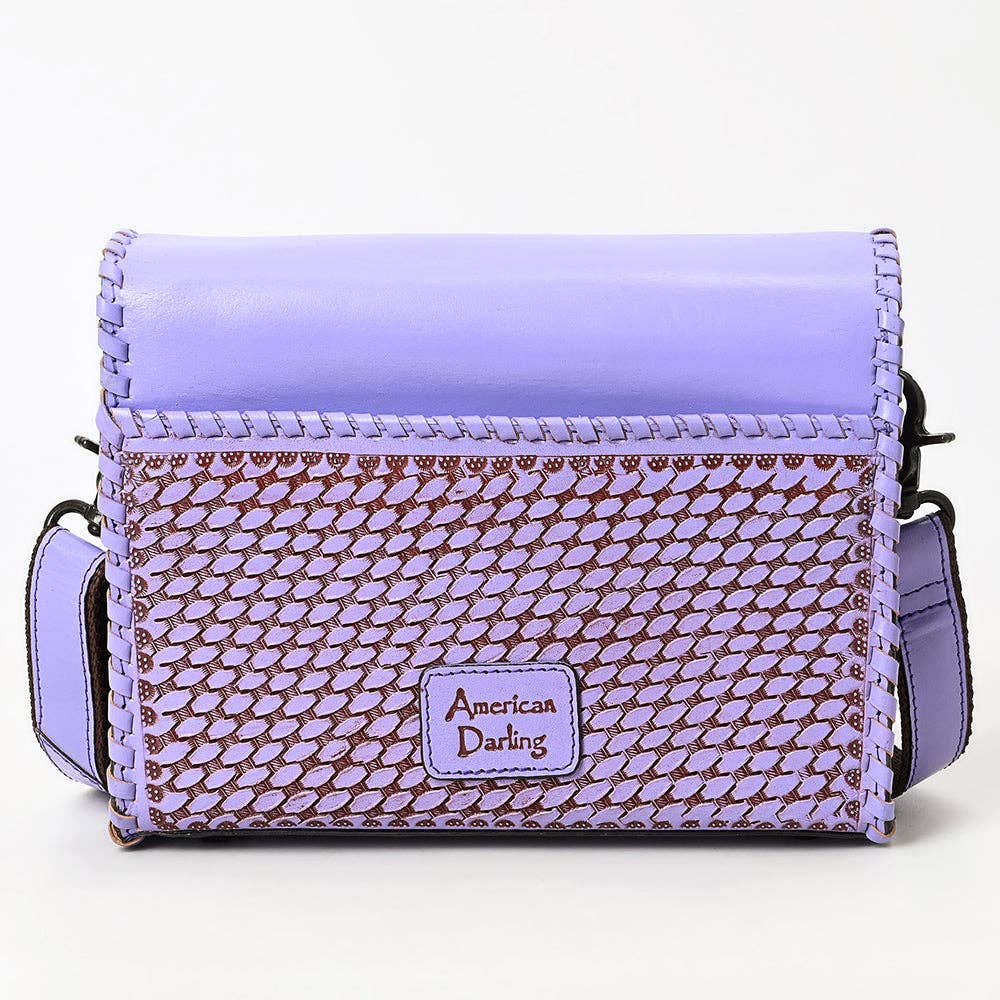 Genuine Leather Lavender Western Bag