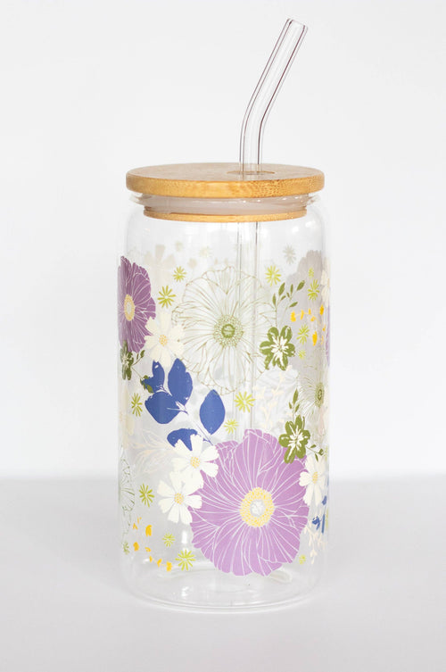 Anemone Garden Can Glass