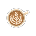 Latte Art - Sticker