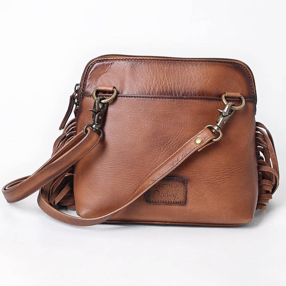 Genuine Western Leather Aztec Crossbody