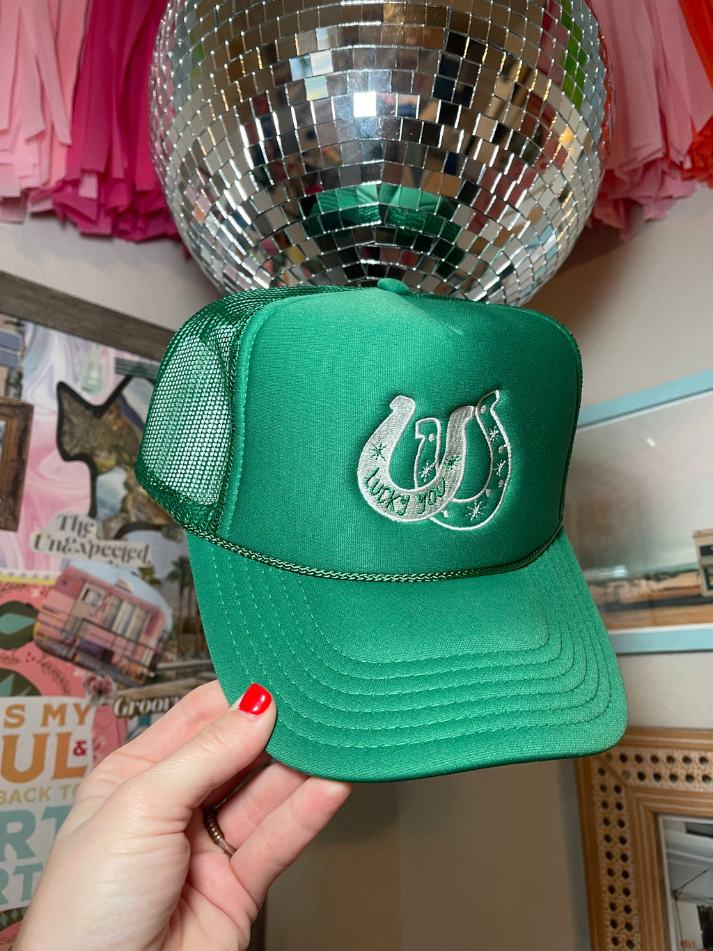 Lucky You Embroidered Trucker Hat
