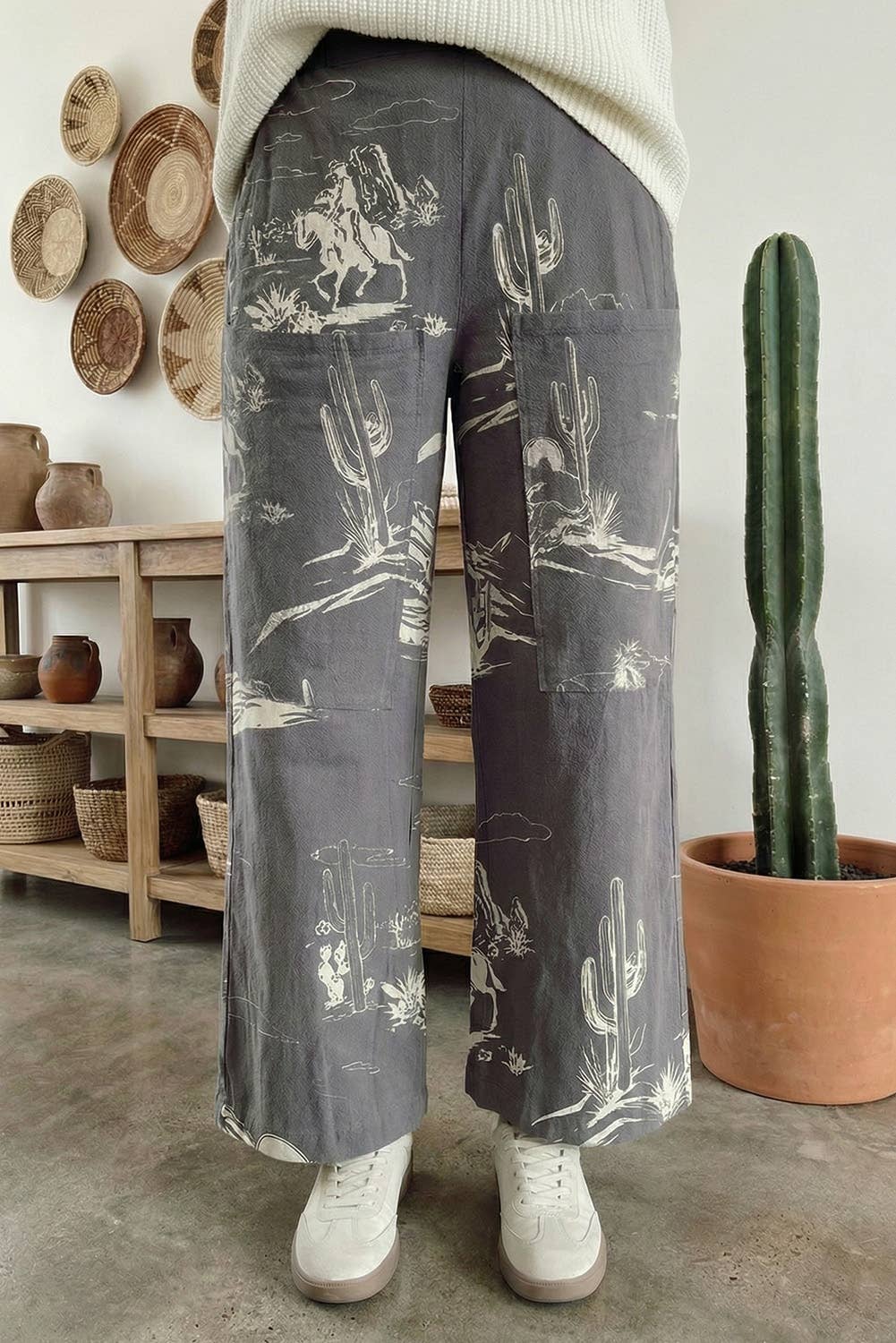 Western Printed Shift Jeans
