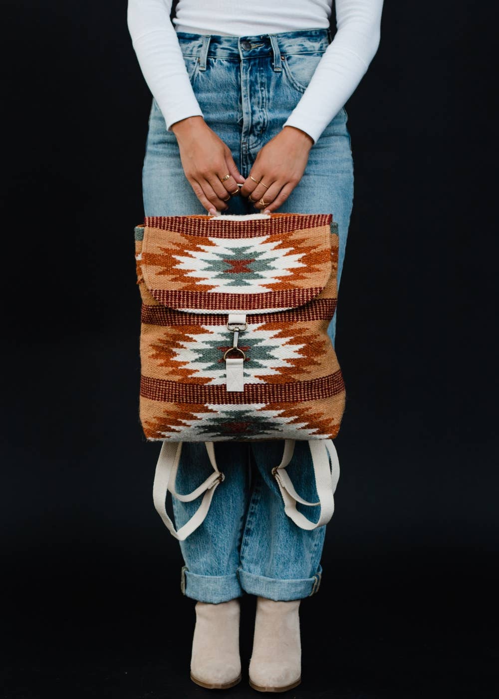 Brown, Rust & Teal Aztec Backpack
