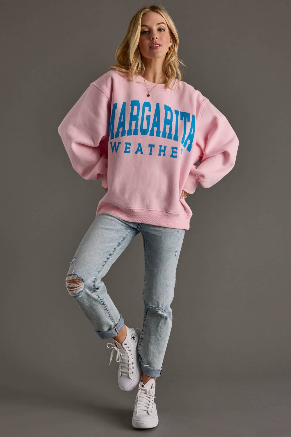 Lt. Pink Margarita Weather Sweatshirt