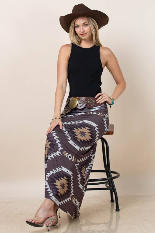 KAYCEE AZTEC SKIRT