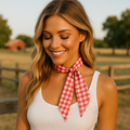 Red and White Western Twilly/ Cowgirl Necktie