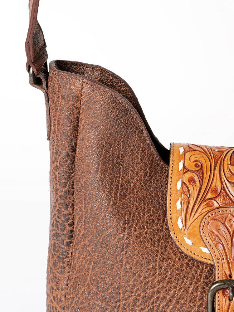 Genuine Leather Western Tote Bag