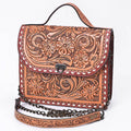 American Darling Hand Tooled Floral Carved Leather Bag