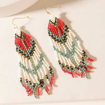 Scarlet Song Fringe Earrings